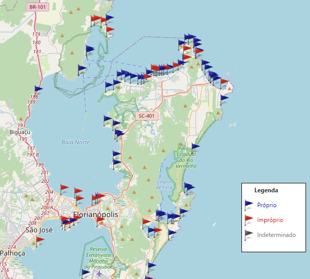 Relatório de Balneabilidade das Praias de Florianópolis