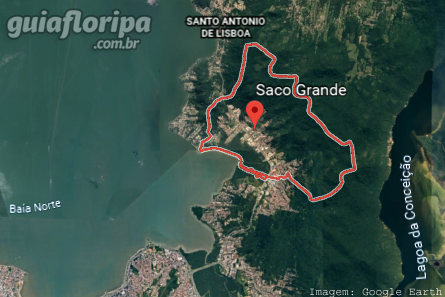 Localização do Bairro Saco Grande - Google Earth